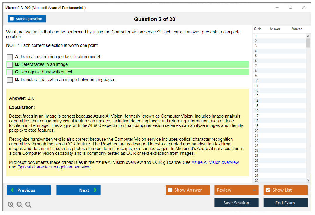 Microsoft AI-900 (Microsoft Azure AI Fundamentals) Exam Simulator Test Engine Exam Question 2