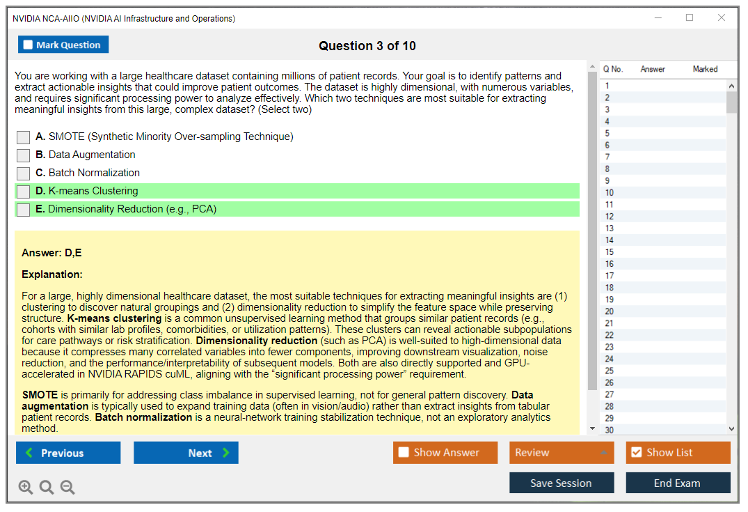 NVIDIA NCA-AIIO (NVIDIA AI Infrastructure and Operations) Exam Simulator Test Engine Exam Question 3