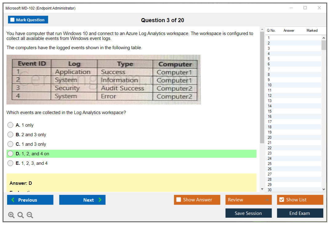 Microsoft MD-102 (Endpoint Administrator) Exam Simulator Test Engine Exam Question 3