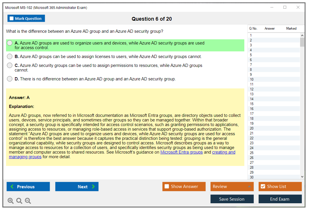 Microsoft MS-102 (Microsoft 365 Administrator Exam) Exam Simulator Test Engine Exam Question 6