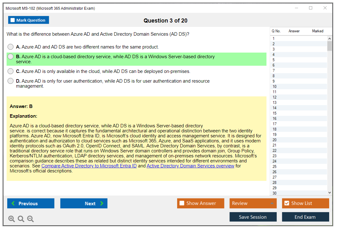 Microsoft MS-102 (Microsoft 365 Administrator Exam) Exam Simulator Test Engine Exam Question 3