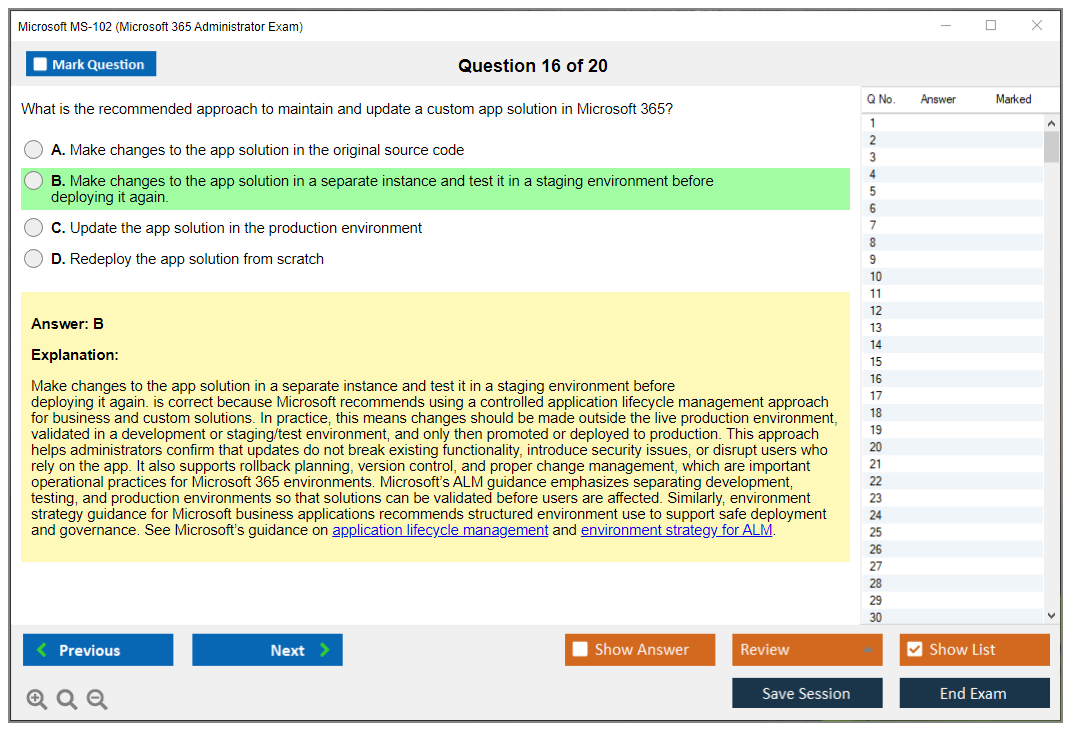 Microsoft MS-102 (Microsoft 365 Administrator Exam) Exam Simulator Test Engine Exam Question 16
