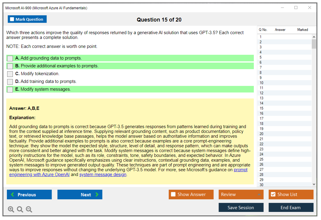 Microsoft AI-900 (Microsoft Azure AI Fundamentals) Exam Simulator Test Engine Exam Question 15