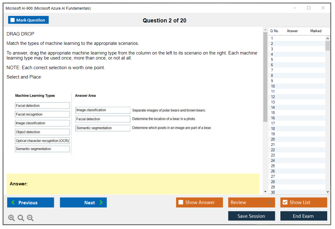 Microsoft AI-900 (Microsoft Azure AI Fundamentals) Exam Simulator Test Engine Exam Question 2