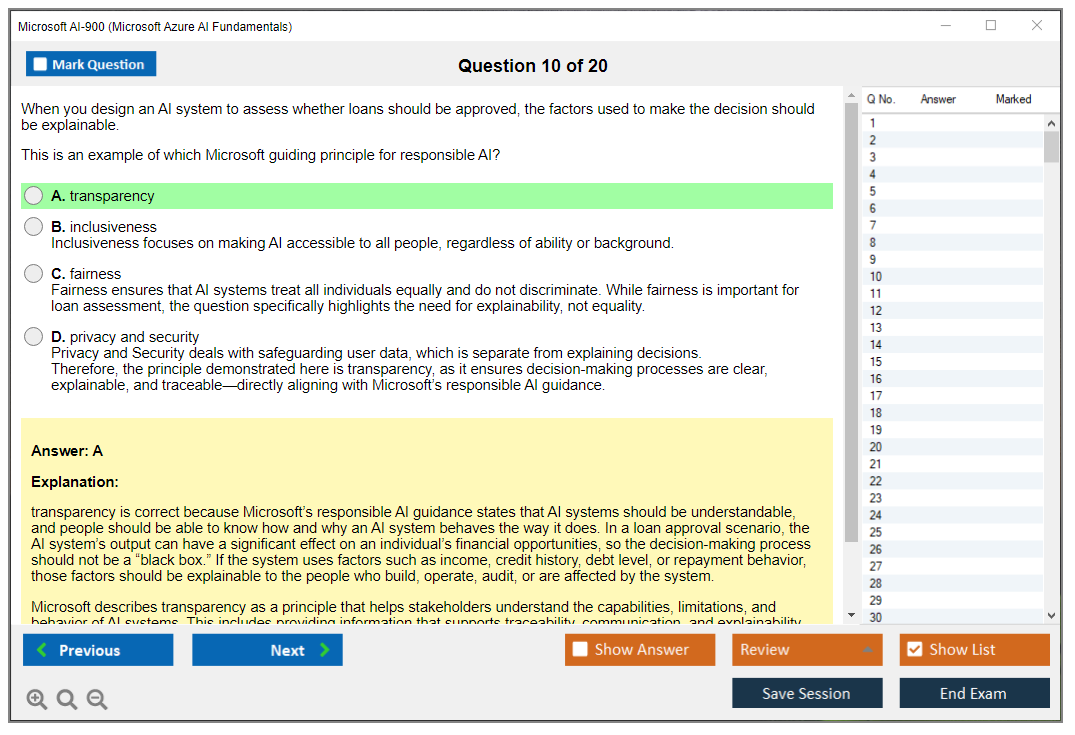 Microsoft AI-900 (Microsoft Azure AI Fundamentals) Exam Simulator Test Engine Exam Question 10