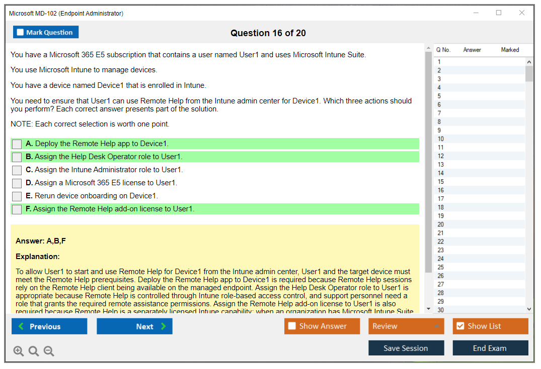 Microsoft MD-102 (Endpoint Administrator) Exam Simulator Test Engine Exam Question 16
