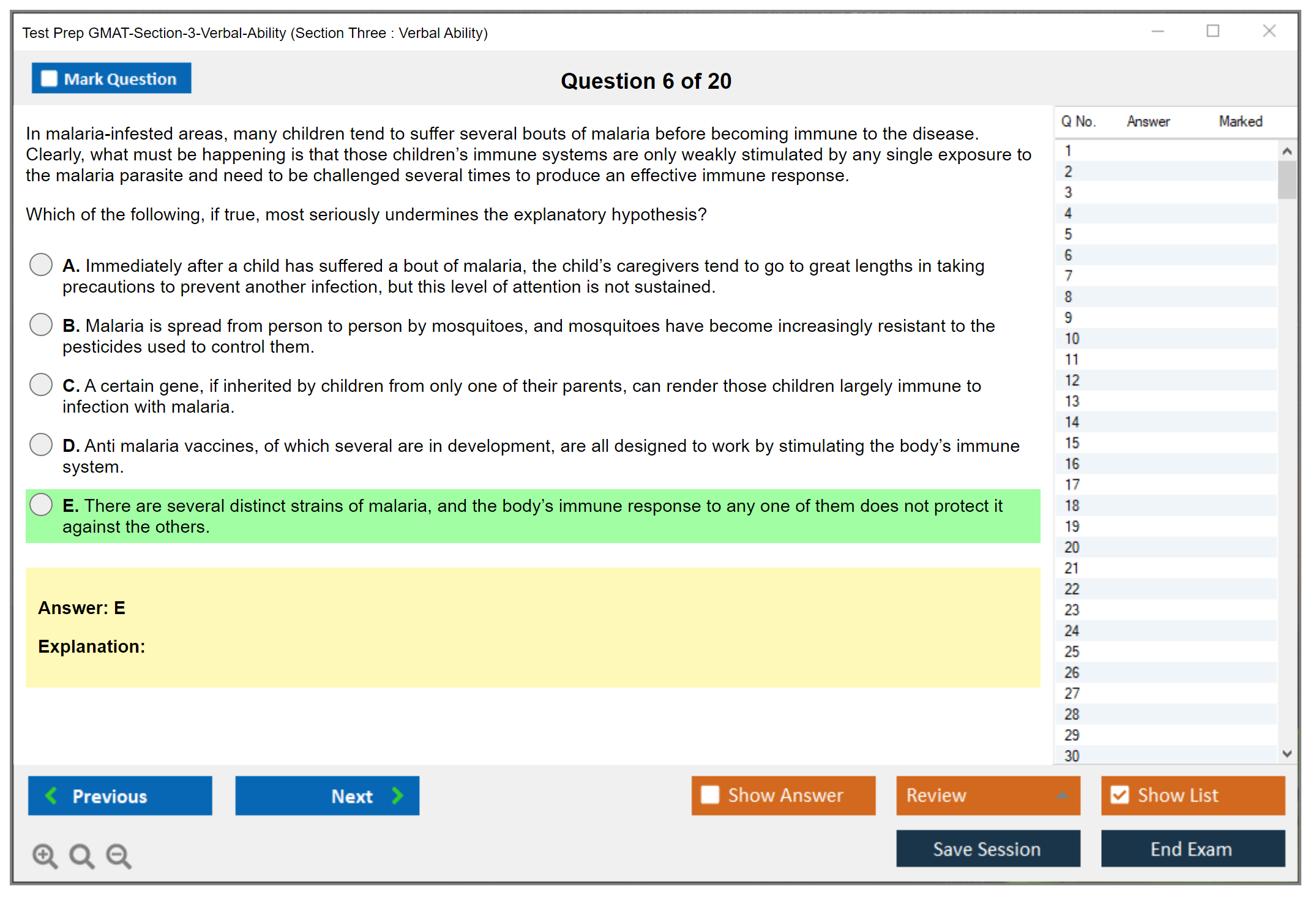 Test Prep GMAT-Section-3-Verbal-Ability (Section Three : Verbal Ability) Exam Simulator Test Engine Exam Question 6