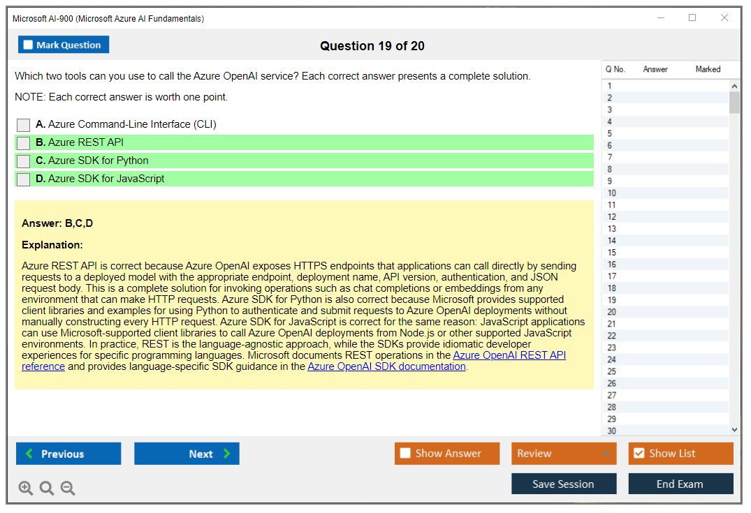 Microsoft AI-900 (Microsoft Azure AI Fundamentals) Exam Simulator Test Engine Exam Question 19