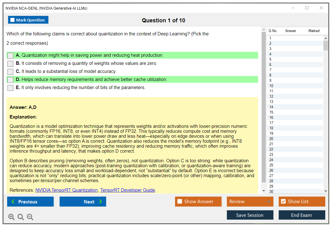 NVIDIA NCA-GENL (NVIDIA Generative AI LLMs) Exam Simulator Test Engine Exam Question 1