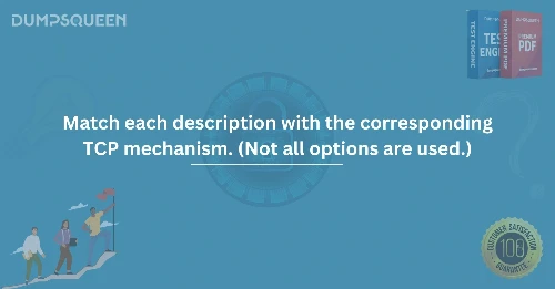 Match each description with the corresponding TCP mechanism. (Not all options are used.)