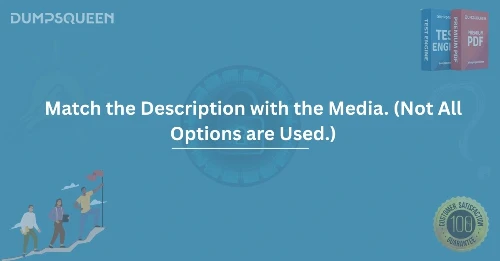 Effective Tips to Match the Description with the Media. (Not All Options are Used.)