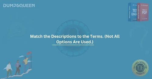 How to Solve Match the Descriptions to the Terms. (Not All Options Are Used.)