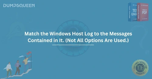 Match the Windows Host Log to the Messages Contained in It. (Not All Options Are Used.)