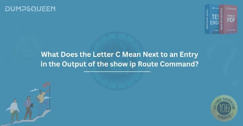 What Does the Letter C Mean Next to an Entry in the Output of the Show IP Route Command?