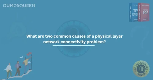 What are two common causes of a physical layer network connectivity problem?