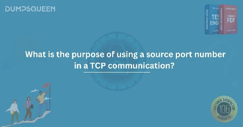 What is the purpose of using a source port number in a TCP communication?