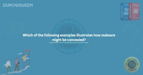 Which of the following examples illustrates how malware might be concealed?