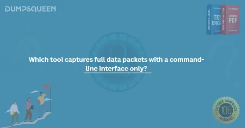 Which tool captures full data packets with a command-line interface only?