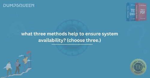What Three Methods Help to Ensure System Availability? (Choose Three.)