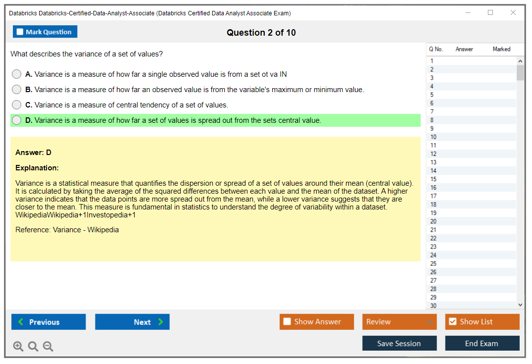 Databricks Databricks-Certified-Data-Analyst-Associate (Databricks Certified Data Analyst Associate Exam) Exam Simulator Test Engine Exam Question 2