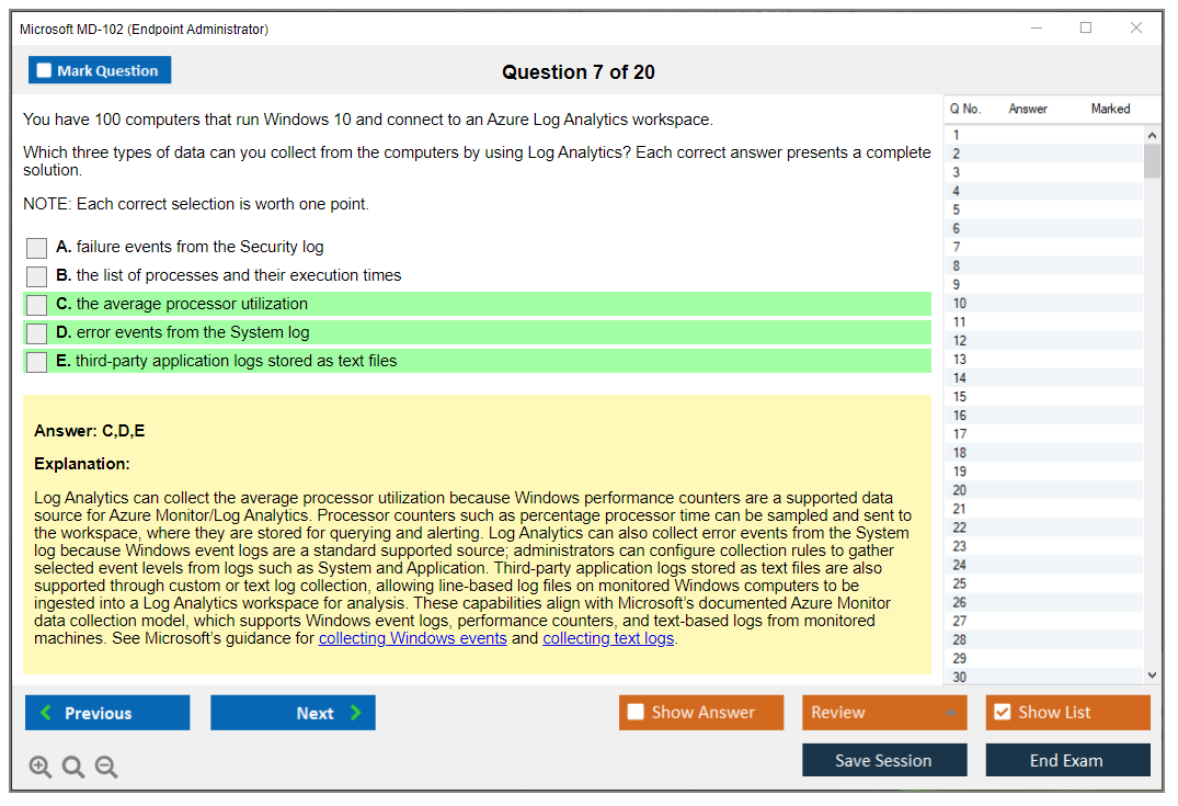 Microsoft MD-102 (Endpoint Administrator) Exam Simulator Test Engine Exam Question 7