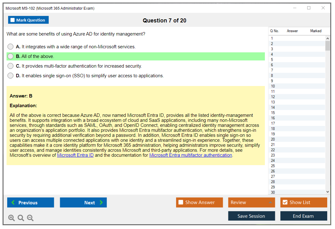 Microsoft MS-102 (Microsoft 365 Administrator Exam) Exam Simulator Test Engine Exam Question 7